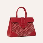 Goyard Saigon Tote Red Goyardine Canvas Palladium Hardware - Image 2